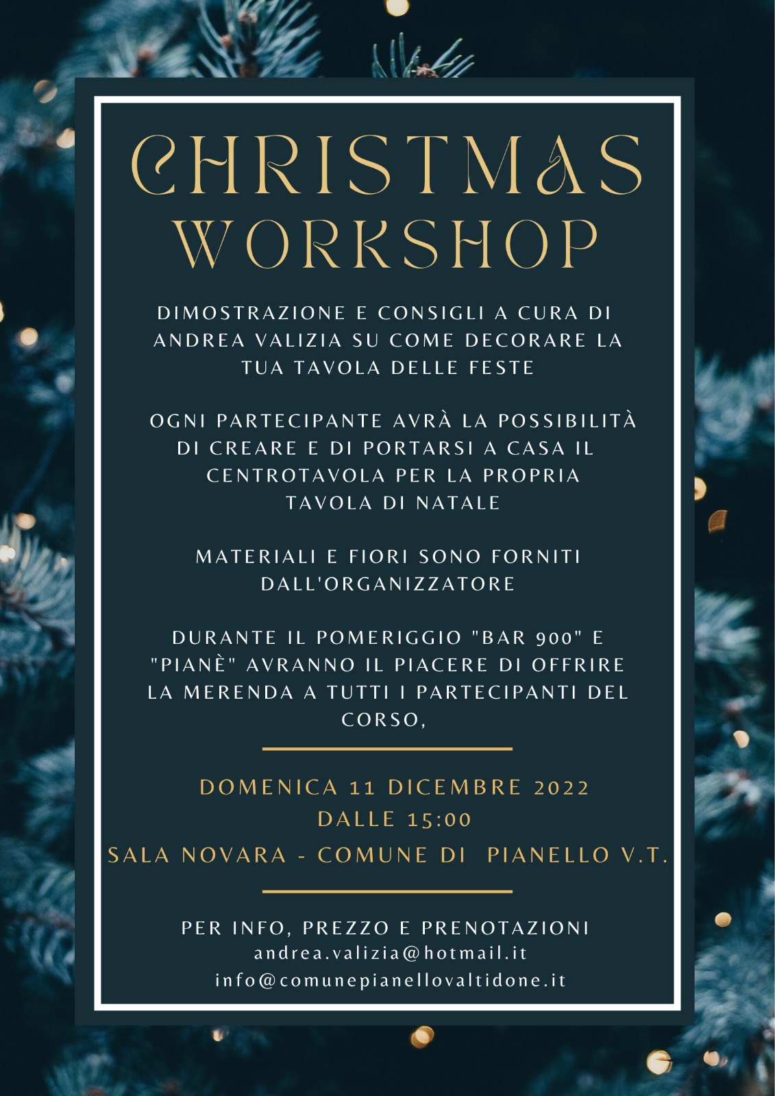 Christmas Workshop - Pianello Val Tidone - 2022