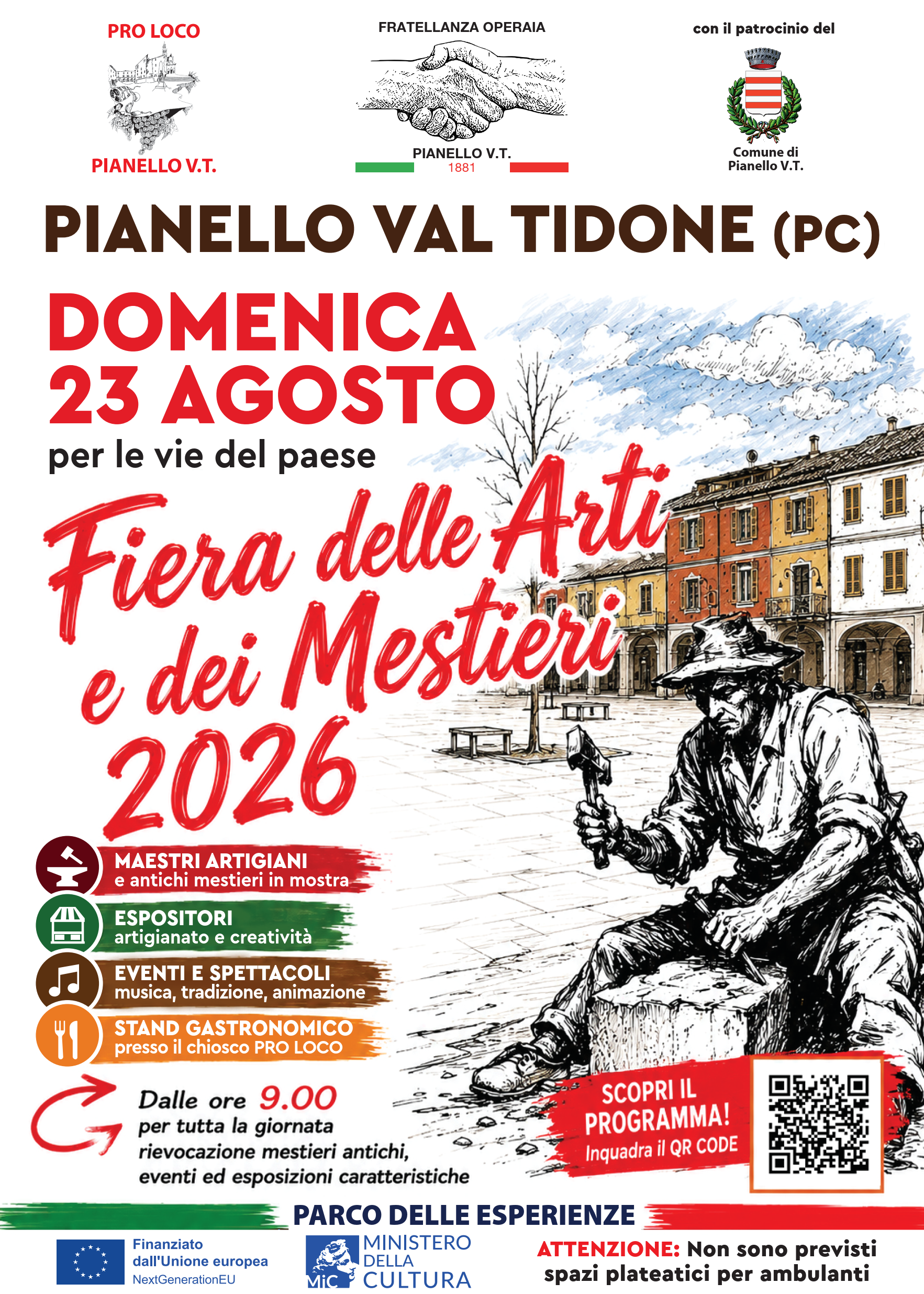 Locandina Fiera delle Arti e dei Mestieri 2026 a Pianello Val Tidone