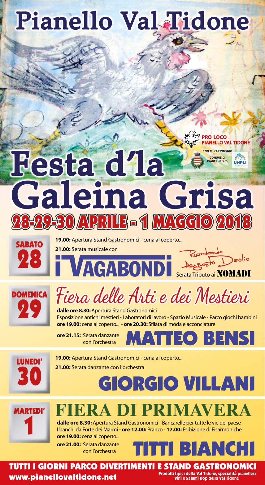 Festa d'la Galeina Grisa 2018 Pianello Val Tidone